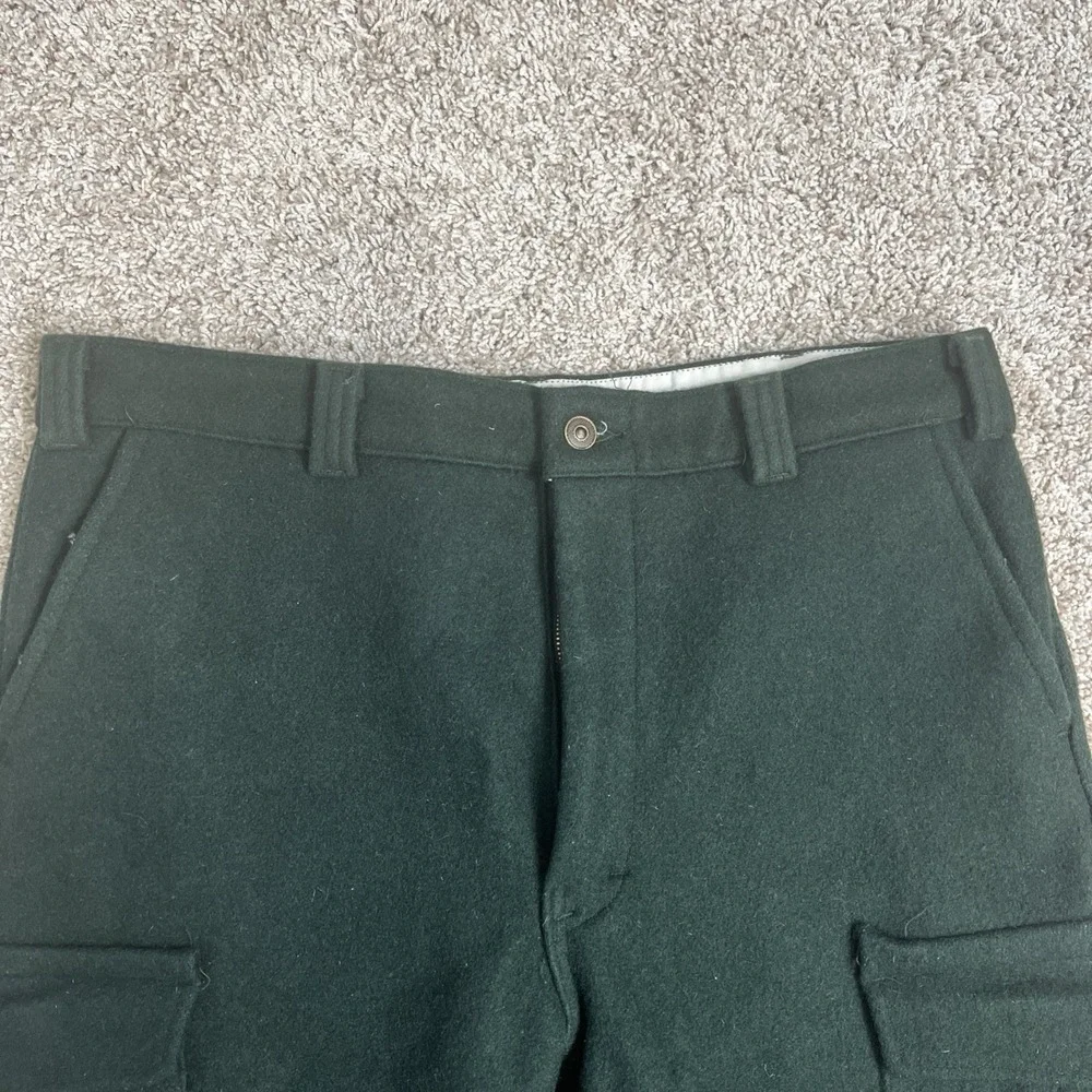 Codet Wool Cargo Pants Mens Size 36x33 Green Outdoors Camping Hiking Trousers